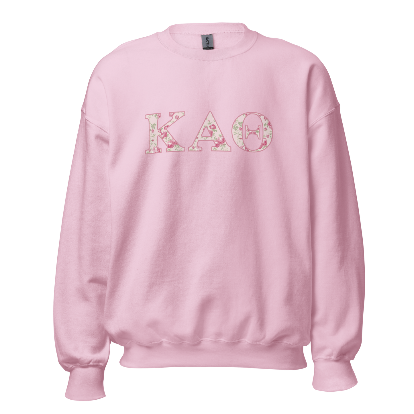 Pink Floral Print Crew
