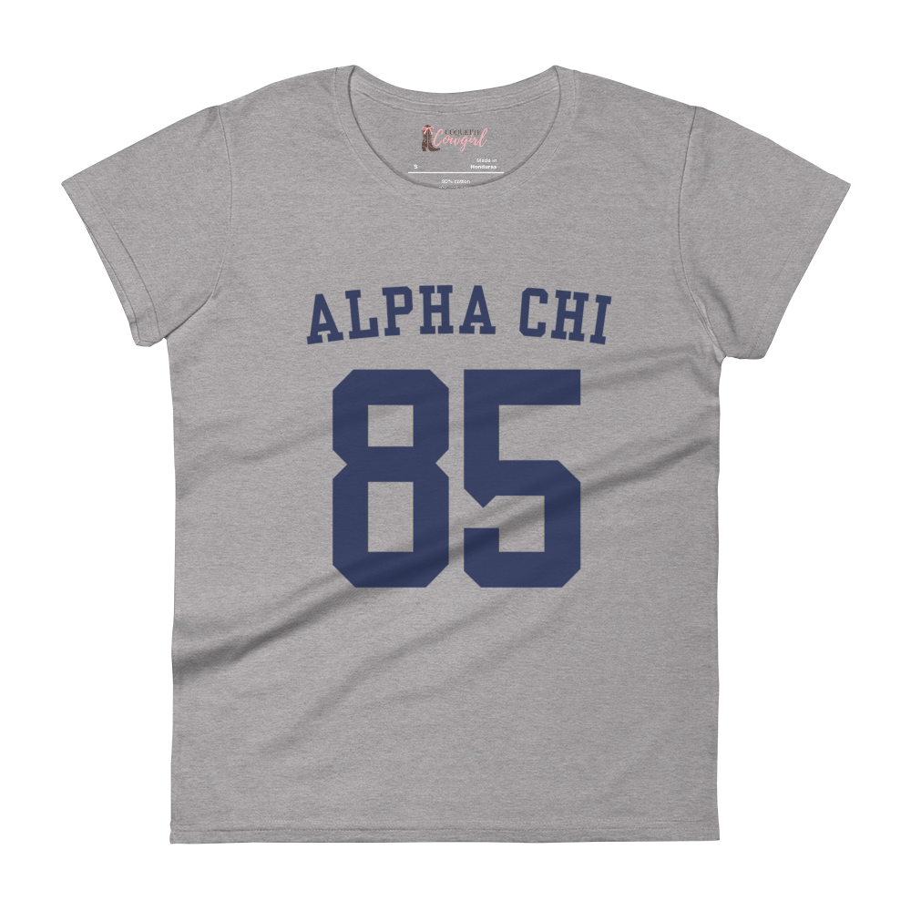 Chi♡ Sorority Sports Jersey Tee – Coquette Cowgirl