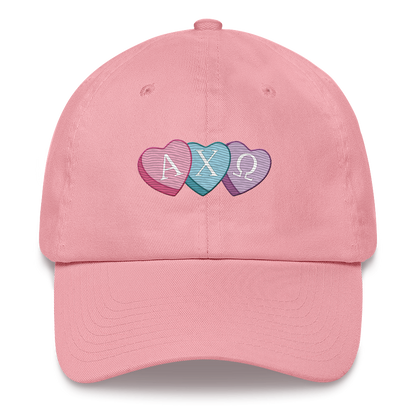 Candy Hearts Embroidered Dad Hat