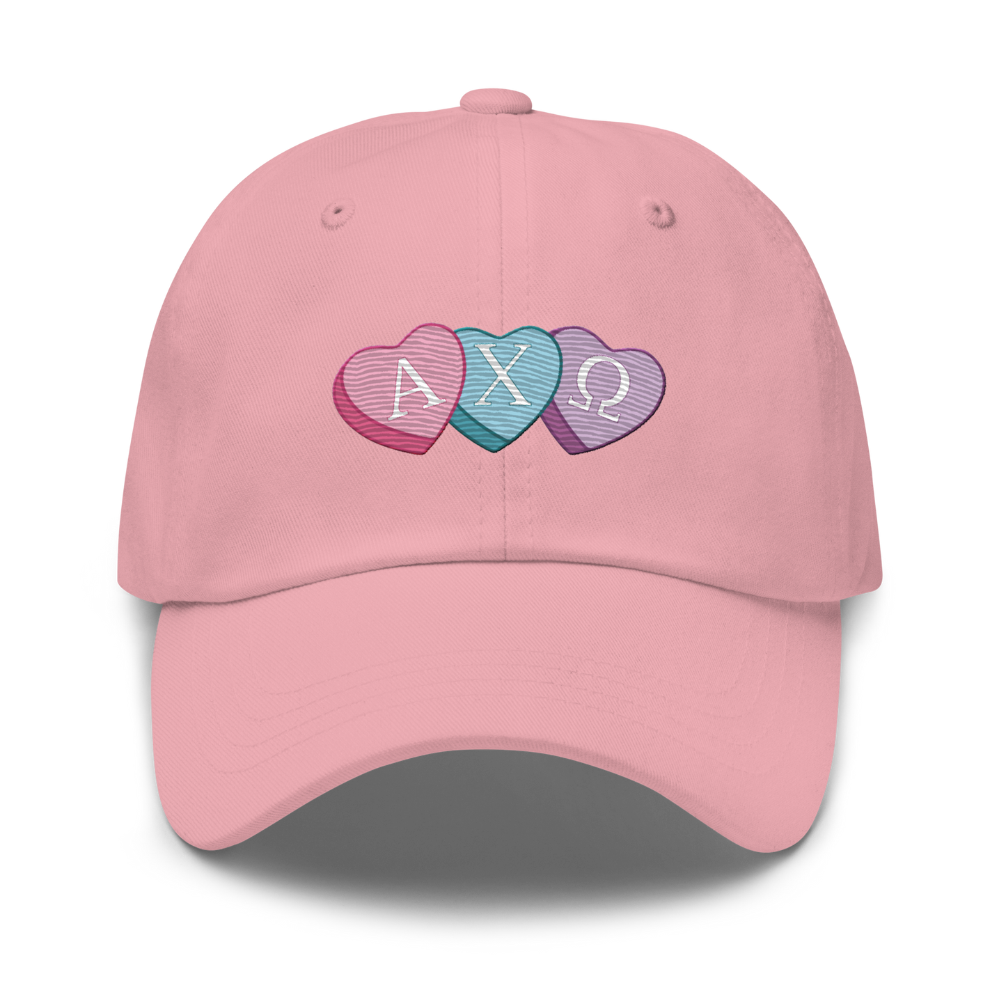 Candy Hearts Embroidered Dad Hat