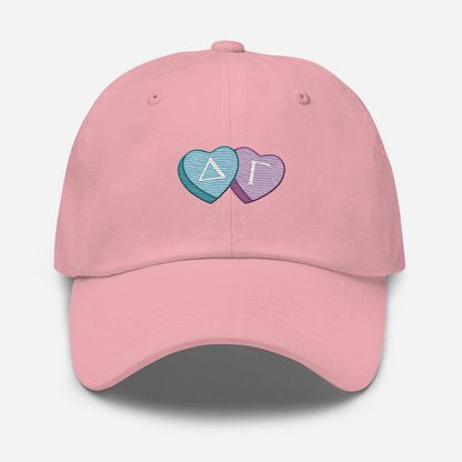 Candy Hearts Embroidered Dad Hat