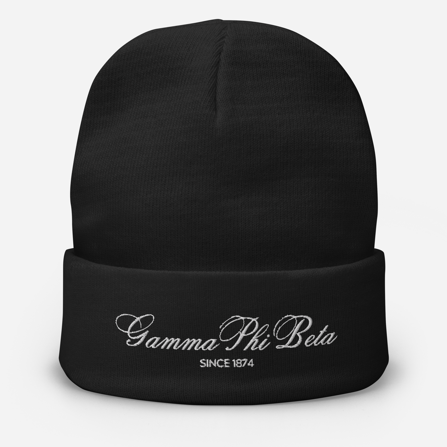 Embroidered Script Beanie