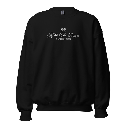 Alumni Bow Embroidered Crewneck