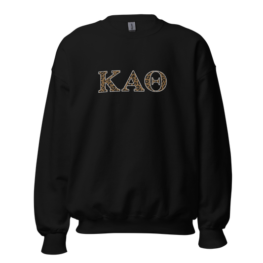 Embroidered Leopard Crew