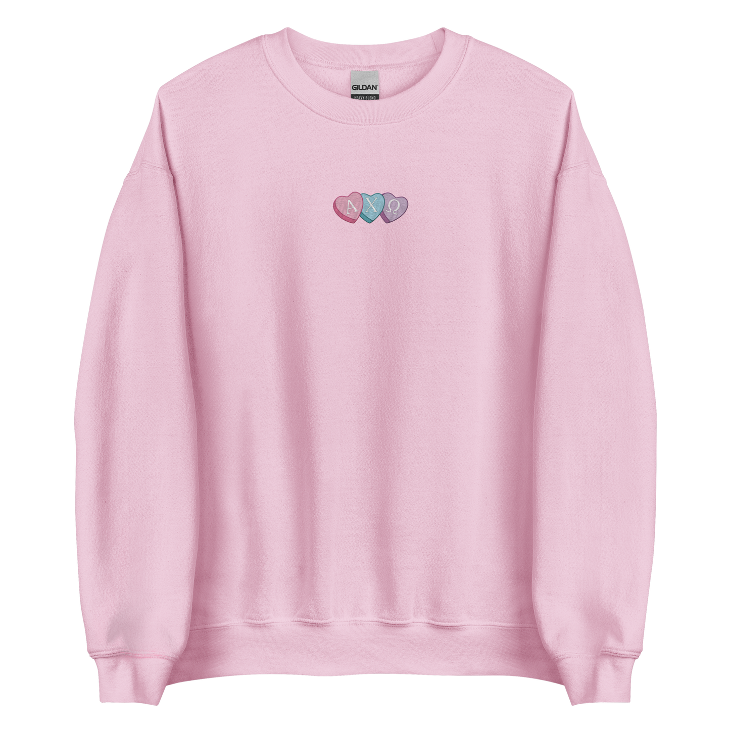 Candy Hearts Embroidered Crewneck