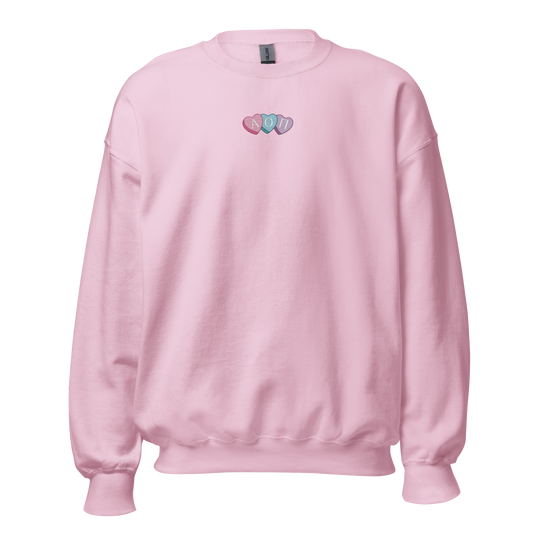 Candy Hearts Embroidered Crewneck