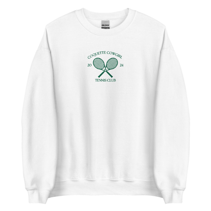 Tennis Club Embroidered Crewneck