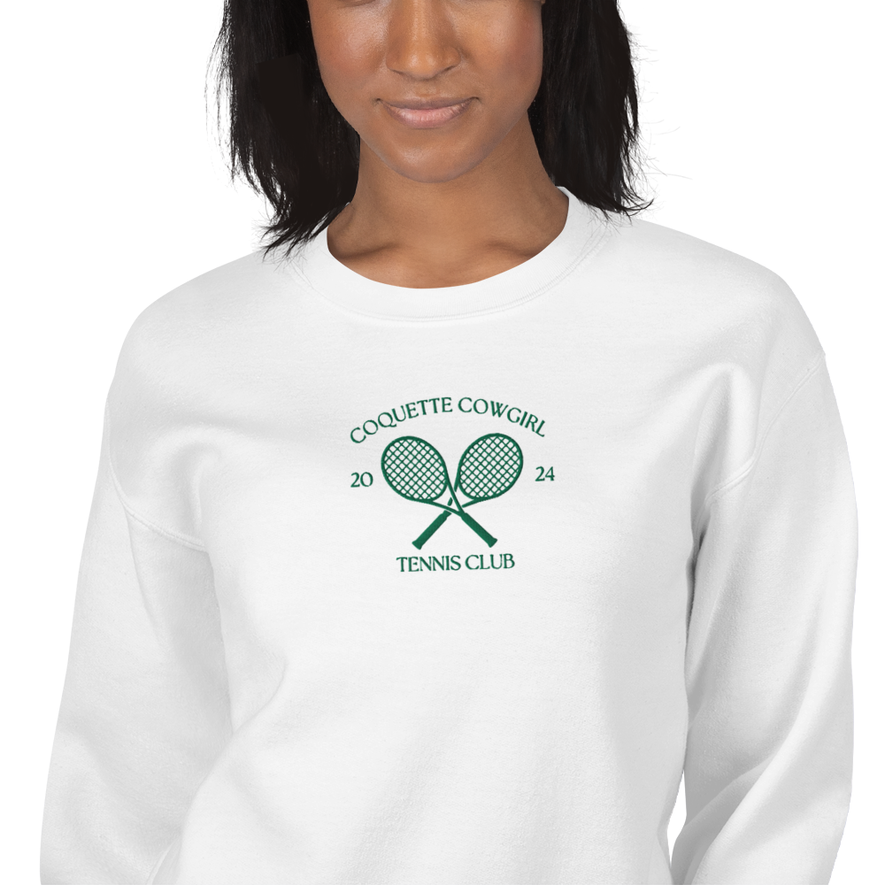 Tennis Club Embroidered Crewneck