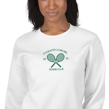 Tennis Club Embroidered Crewneck