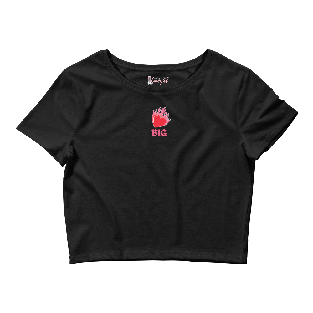 Flaming Hearts Big / Little Crop Tee