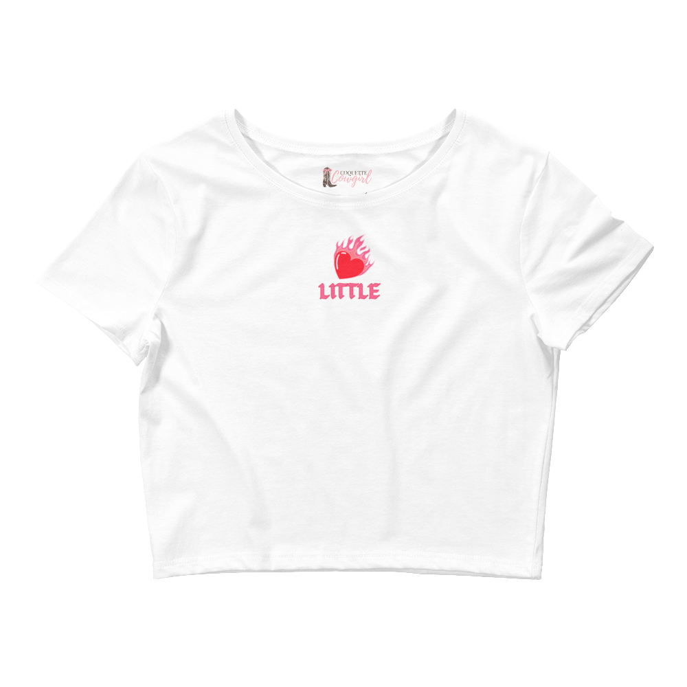 Flaming Hearts Big / Little Crop Tee